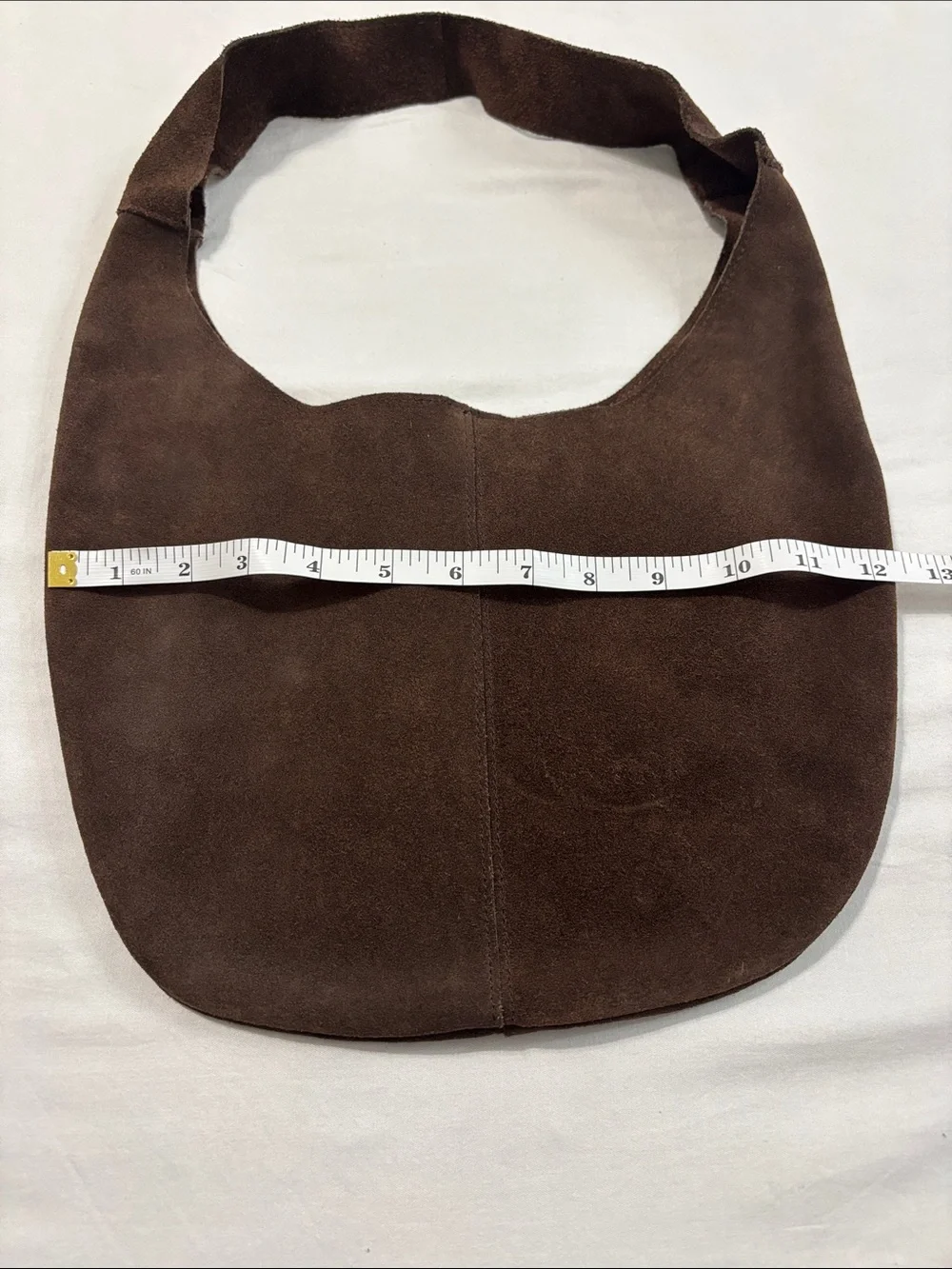 Brown Suede Boho Hobo Mini Shoulder Bag